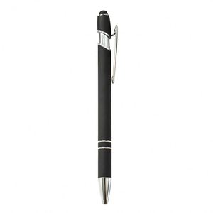 CustomBusiness Gifts Ball Point Soft Cover Promotional Metal Rubberized Ballpoint <b>Pen</b> Aluminum Touch Stylus Custom Logo <b>Pens</b> - Product Image 1