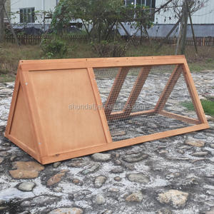 SDR005 di lusso moderno in legno A-Frame Pet House modello solido piccolo animale Hutch con corsa esterna per gatti e conigli - Product Image 6