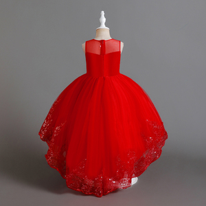 Robe de Bal <span class=keywords><strong>Princesse</strong></span> Luxueuse <span class=keywords><strong>et</strong></span> Scintillante pour Filles, Robe de Mariage pour Filles d'Honneur à Traîne Longue Rose, Robes d'Anniversaire pour 3-12 Ans - Product Image 4