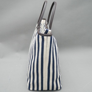 Custom Striped Nylon Tote Bag Canvas Shopper with PU <b>Handles</b> OEM <b>Handbag</b> OEM ODM for Stylish Wholesale Customization Service - Product Image 4