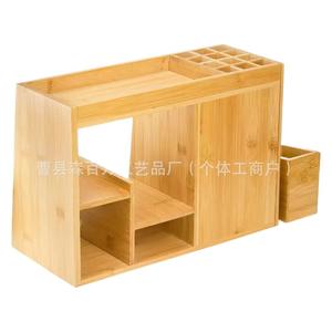Solid Wood Desktop Storage Rack For Cosmetics And <b>Small</b> Items With Drawers And Compartments Rectangle Standing Type - Product Image 5