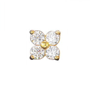 Moissanite Stud <b>Earrings</b> <b>Four</b> <b>Leaf</b> <b>Clover</b> Design 925 Silver Post Claw Setting Everyday Wear Fashion Jewelry For Women - Product Image 5