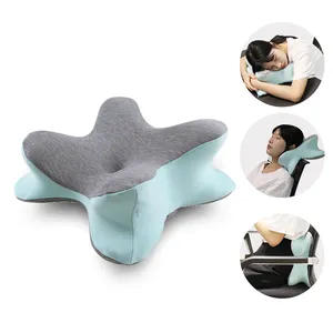 New Style Ergonomic Desk Nap Rest Pillow Terry Cloth Flower Shape Neck Support Memory Foam Pillow