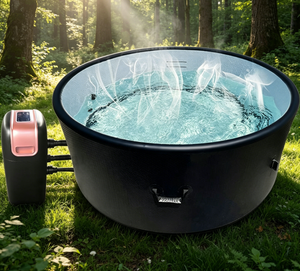 Jacuzzi inflable de diseño moderno, bañera de hidromasaje portátil para exteriores, piscina de masaje para 2 personas, uso doméstico. - Product Image 1