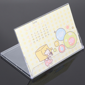 SUNSHING A5 Size Desk Acrylic Plastic Calendar <b>Stand</b> Landscape Tag Label Brochure Holder Monthly <b>CD</b> Jewel Case Desk Calendar - Product Image 2