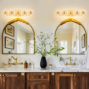 Gold <b>Bathroom</b> <b>Light</b> Fixture Flower Led <b>Mirror</b> Lamps living room Indoor Led Wall Lamp Vanity <b>Mirror</b> <b>Light</b> - Product Image 5