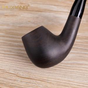 Muxiang Wooden Tobacco Pipe Bent Shape 9mm Mortise And Tenon Mouthpiece Solid Wood Smoking Pipe - Product Image 4
