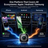 Adaptador Inalámbrico CarPlay 5 en 1, Android Auto, Samsung Dex, 1 Año de Garantía, Compatible Universal, Certificado CE, FCC, ROHS, OEM, ODM