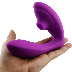 <span class=keywords><strong>Meilleur</strong></span> stimulateur clitoridien point G à double tête pour les femmes Vibrateur suceur de mamelon 2 en 1 Masturbateur féminin avec vibrateurs vaginaux - Product Image 1