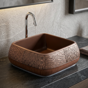Vasque rectangulaire en céramique moderne, finition mate, grandes, moyennes et petites tailles, pour salle de bain d'hôpital (vente en gros) - Product Image 6