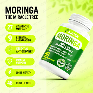 Cápsulas de Moringa OEM, Polvo de Moringa Puro, Energía, Salud de la Piel, Inmunidad y Salud Intestinal, Superalimento Rico en Antioxidantes, Vitaminas y <span class=keywords><strong>Amino</strong></span>ácidos - Product Image 4