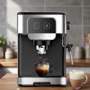 Cafetera Eléctrica Semiautomática Programable, Cafetera Espresso Portátil, Sistema de Preparación, 20 Bares de Presión, 1.8L - Product Image 3