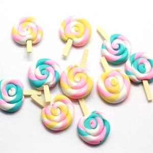 Nouveauté : Mini sucettes colorées mignonnes, bonbons de simulation sucrés, 100 pièces/sac, jolis pour les bébés et les enfants, jouets doux - Product Image 6