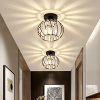 Luxe Couloir Couloir Lampe Luminaires Cristal Plafonnier pour Entrée Or Moderne Lustre En Cristal