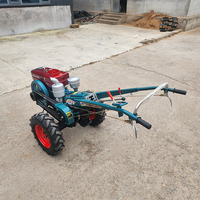 Tracteur agricole multifonctionnel robuste 8HP 10HP 15HP 18HP 22HP, mini-motoculteur, motoculteur à conducteur marchant 2 roues motrices