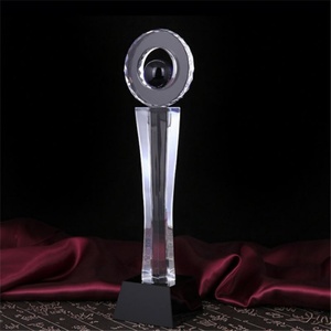 Made in China Wholesale Black Gaming Sport Fashion Glass <b>Plastic</b> Acrylic Base Crystal Trophy - Product Image 3