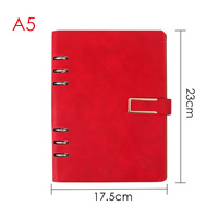 Bloc-notes FOSKA avec reliure à 6 anneaux, fermeture magnétique, carnet de notes A5 avec 100 feuilles de papier 80GSM pour conférence