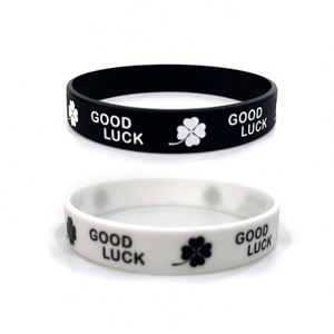 ของขวัญราคาถูก สายรัดข้อมือซิลิโคนแบบใหม่/สายรัดข้อมือซิลิโคนแบบกำหนดเอง สายรัดข้อมือใบโคลเวอร์นำโชค สายรัดข้อมือนำโชค - Product Image 3
