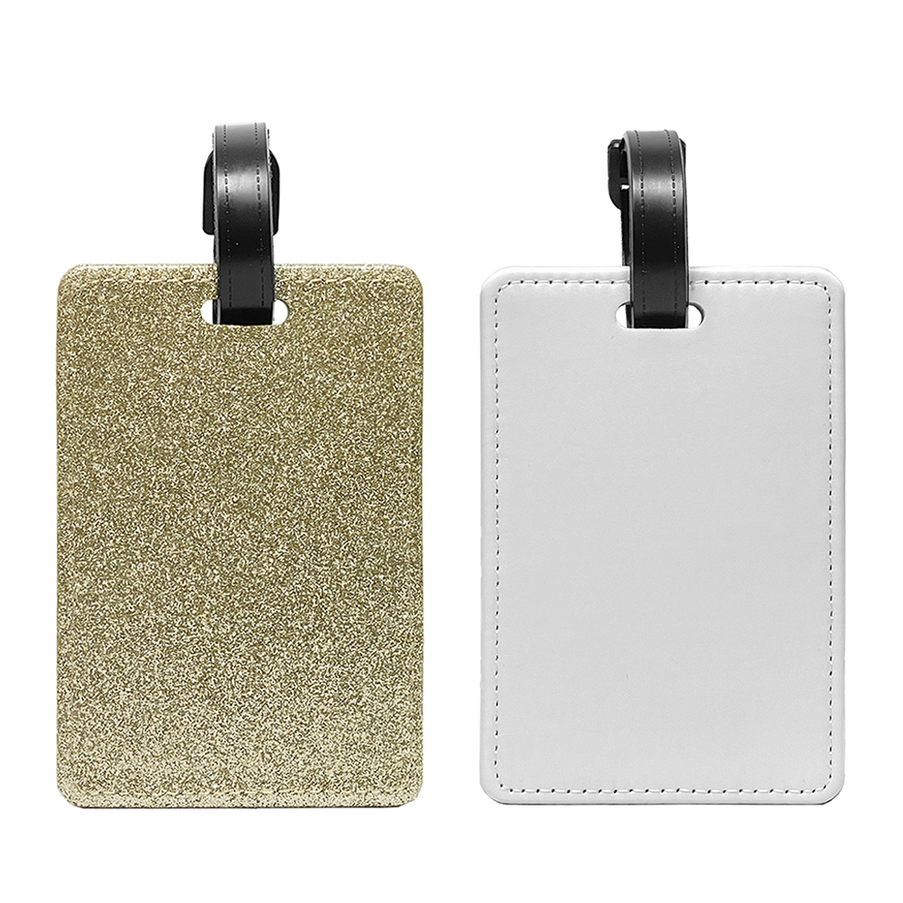 Paillettes dorées et rectangle blanc