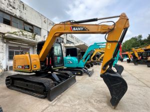 รถขุดมือสองคุณภาพสูง Sany SY75C น้ำหนัก 7.5 ตัน รถขุดไฮดรอลิกแบบตีนตะขาบมือสอง รุ่น SY60C SY95C PRO SY215C ขายตรงจากโรงงาน - Product Image 3