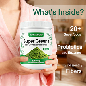 Màu xanh lá cây siêu bột siêu xanh bột thảo dược bổ sung xanh bổ sung hữu cơ số lượng lớn Superfood lúa mạch lúa mì cỏ bột - Product Image 5
