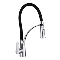 Robinet de salle de bain moderne à poignée unique en céramique avec finition nickel brossé