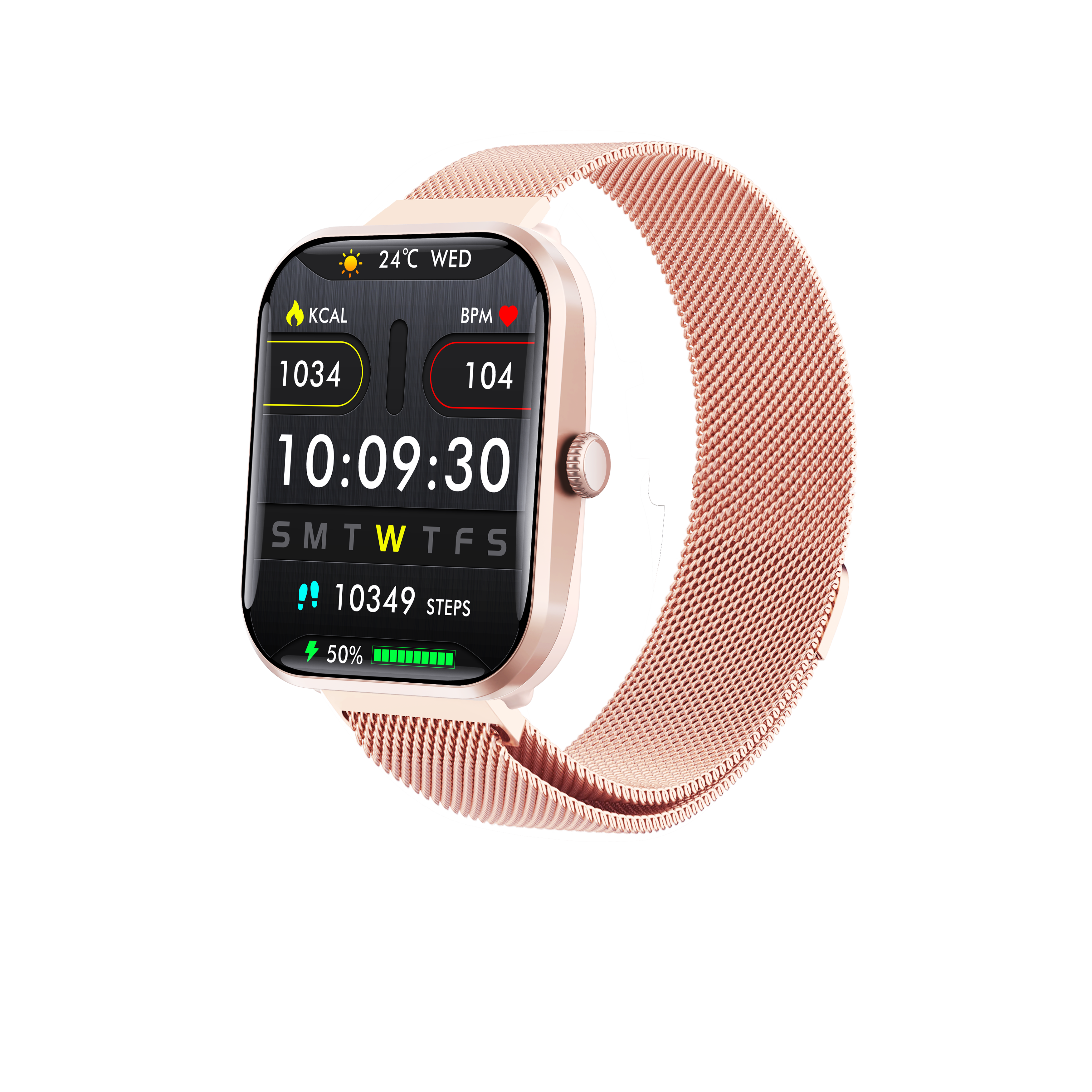 Bracelet en acier rose