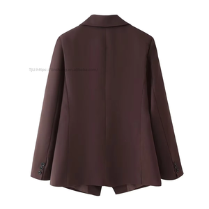 <b>Explosive</b> V Collar High Waist Slim Solid <b>Color</b> 2 Button Women's Suit Fashion - Product Image 5