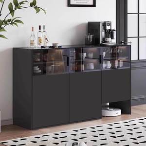 Lussuosa Credenza e Mobile Contenitore Moderno Minimalista in Legno Massello da Parete, Ideale per l'Ingresso di una Villa - Product Image 4