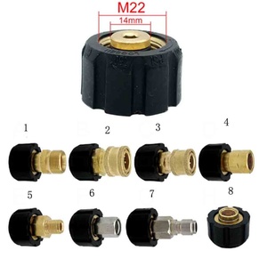 Adaptateur de raccord rapide M22 14 mâle vers 1/4" 3/8" pour nettoyeur haute pression de salle de bain, pistolet à eau haute pression, raccords de tuyaux - Product Image 2