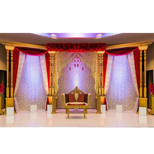Muslim Wedding Embroidered Mehraab Backdrop <b>Curtains</b> Punjabi Wedding Embroidered <b>Curtains</b> Indian Wedding Arc Style <b>Curtains</b> - Product Image 1