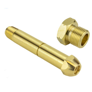 Accessoires du régulateur de pression d'oxygène : connecteur de tige d'entrée, écrou, vis, connecteur de sortie, connecteur de tuyau, tige de réglage, poignée - Product Image 3