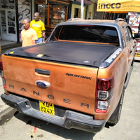 Couverture de benne enroulable manuelle, étanche, verrouillable, en alliage d'aluminium, type rigide, pour Ford Ranger Wildtrak Raptor