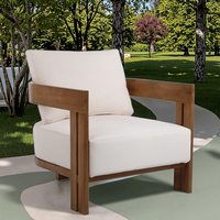 Vente en gros d'usine Mobilier d'extérieur Fauteuil de canapé en bois massif pour événement monoplace souple pour fête de mariage