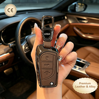 Coque de protection intégrale en cuir pour clé de voiture avec cadre métallique, moulage original, boutons précis, pour clé de voiture Toyota, étui de mise à niveau