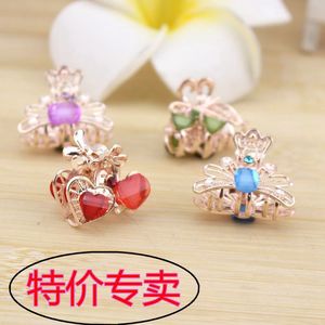 Pinces à cheveux en alliage d'or avec strass 5,5 cm, accessoires pour cheveux à usage quotidien, couleurs assorties - Product Image 2