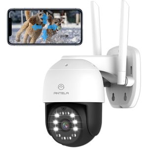 Telecamera di Sicurezza Esterna Antela 8MP 2.7K PTZ Cablata con Visione Notturna a Colori, Sensore CMOS IR, Archiviazione Cloud, Compatibile con Smartphone - Product Image 1