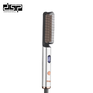 Peigne lisseur professionnel Dsp 11019 gris, outil de coiffage chauffant en céramique pour lisser et boucler - Product Image 4