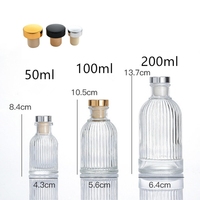 Ventes directes d'usine 50ml 100ml 200ml Bouteille de diffuseur d'aromathérapie Bouteille en verre de parfum