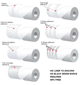 Amostra grátis 4 Polegada Reutilizável Etiqueta Térmica Direta Linerless Adesivo Plástico Brilhante Código De Barra 3 Polegada Forro Menos Papel Rolos - Product Image 5