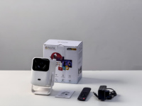 Projecteur LCD Mini Portable HY350 avec Support - Projecteur de Cinéma Maison Compact et Léger pour Soirées Cinéma Intérieures/Extérieures