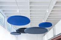 Insonorisé Suspendu Ignifuge Acoustique De Fiber De Polyester Plafond Déflecteur