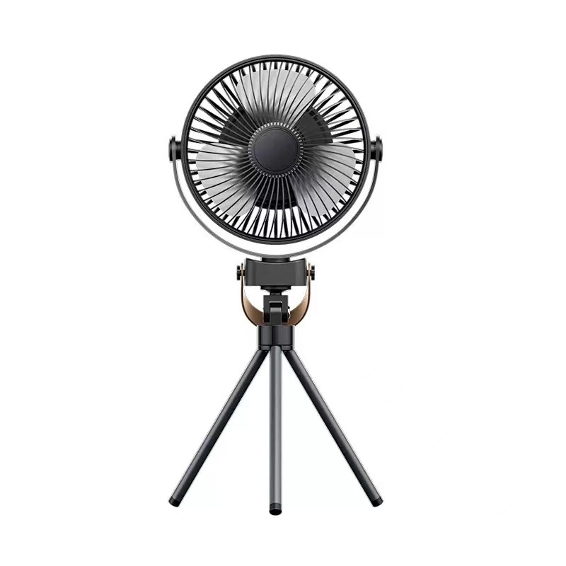 Portable Outdoor Camping Fan Light Tent Hanging Ceiling Design Low Noise Standing Tripod Car Rechargeable Battery Brushless