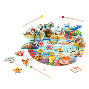 Jeu de pêche en bois amusant et original Tooky, puzzles sur le thème de l'océan - Product Image 1