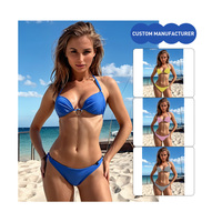 FIELD BALANCE maillot de bain personnalisé femmes grande taille deux pièces maillot de bain luxe fleur imprimé sans bretelles string Bikini ensemble