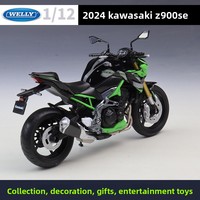 WELLY 1:12 2024 Kawasaki Z900 SE Moto miniature en métal moulé sous pression avec suspension fonctionnelle, modèle de collection, cadeau unisexe, vente en gros
