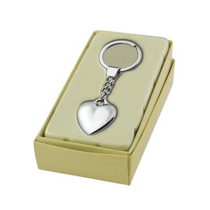 Llavero de Acero Inoxidable con Colgante de Corazón, Accesorio de Regalo de Amor - Product Image 2