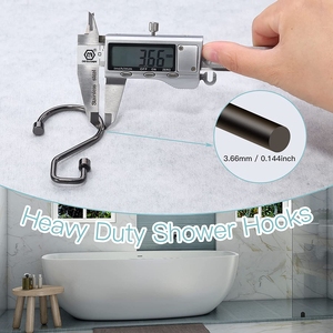 Chất lượng cao chống gỉ <span class=keywords><strong>S</strong></span> hình dạng gang Rèm màu đen nhẫn trang trí rèm móc - Product Image 5