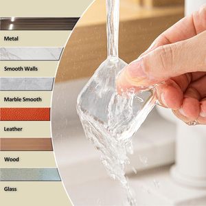 Aksesori Rumah Tangga Pelindung Dinding Kenop Pintu Persegi Penahan Pintu PU Berperekat Dapat Digunakan Kembali Transparan Tahan Air Bumper Tahan Lama - Product Image 6