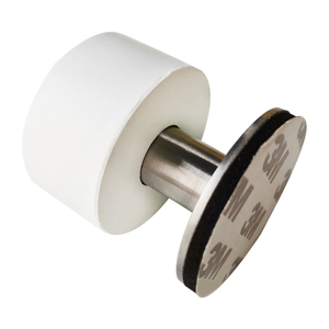 Arrêtoir <span class=keywords><strong>de</strong></span> <span class=keywords><strong>porte</strong></span> auto-adhésifs, fait en acier inoxydable avec un haut anti-choc insonorisant et <span class=keywords><strong>autocollant</strong></span> supplémentaire inclus - Product Image 3